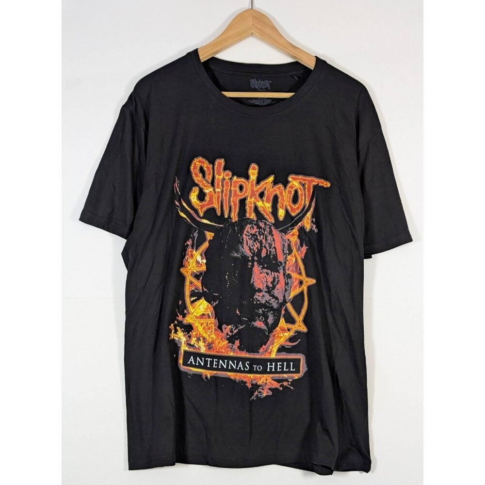 Slipknot T-shirt Sz XL Short Sleeve Heavy Metal Tee Black Antennas To Hell 2023